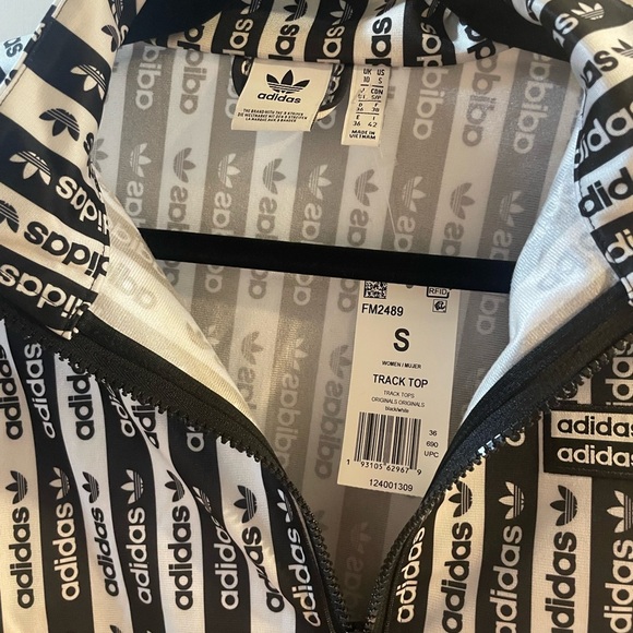 Adidas originals Black and White Women's Cropped Jacket - Picture 3 of 4